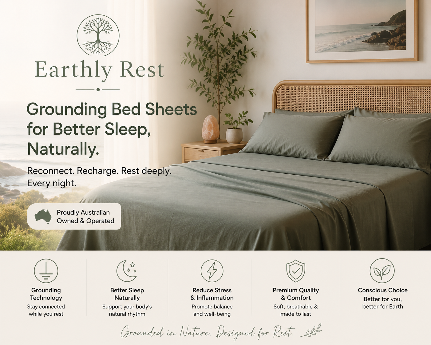 EarthlyRest Grounding Bed Sheet